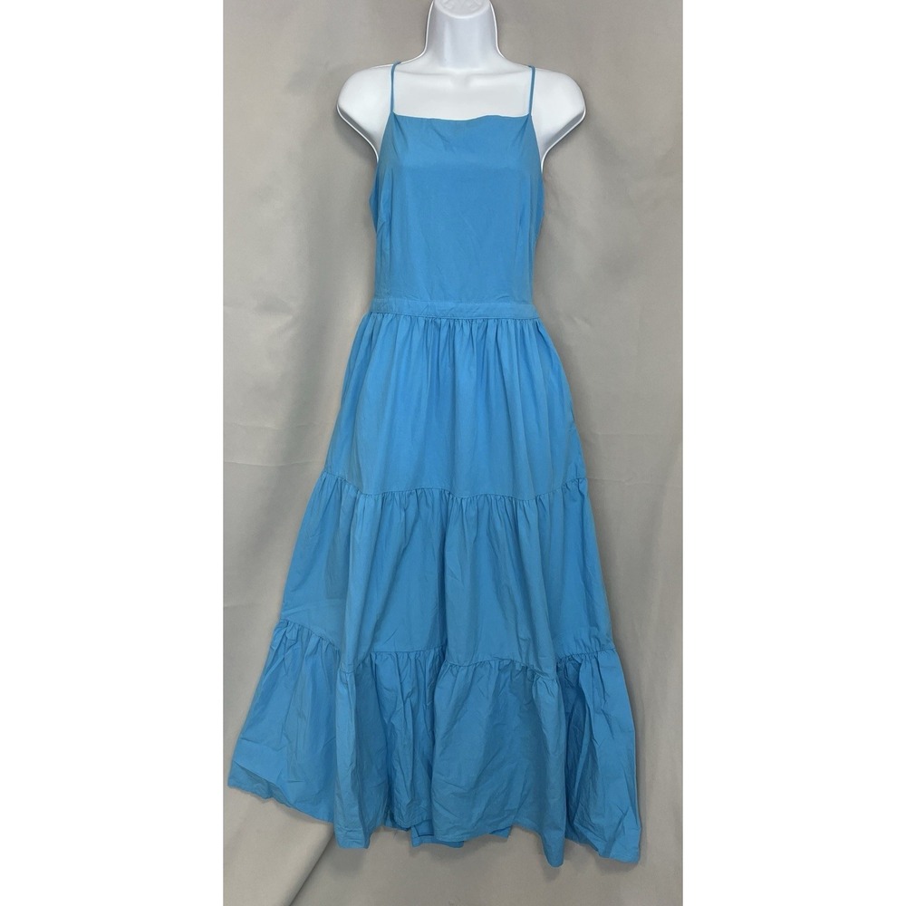 Melloday Women's Tiered‎ Fit Flare Maxi Dress Blue XL